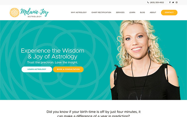 Melanie Joy Astrology Website Launch